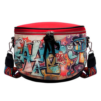 

Graffiti Printed Backpacks Women Girls Leather Messenger Shoulder Handbags