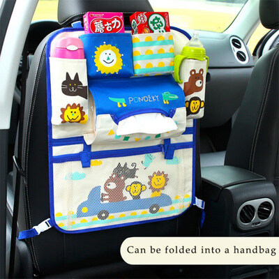 

Car Organizer Cute Cartoon Car Seat Back Storage Bags Hanging Car Organizer Bags Pocket Car styling for Kids