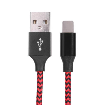 

Red 8Pin Nylon Braided 5V 2A Fast Charging Data Cable Wire Cord for iPhone