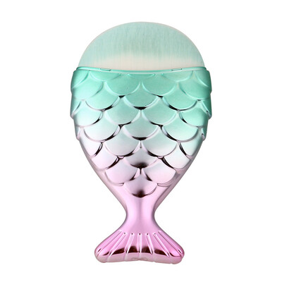 

Gobestart Fish Scale Makeup Brush Fishtail Bottom Brush Powder Blush Makeup Cosmetic Brush