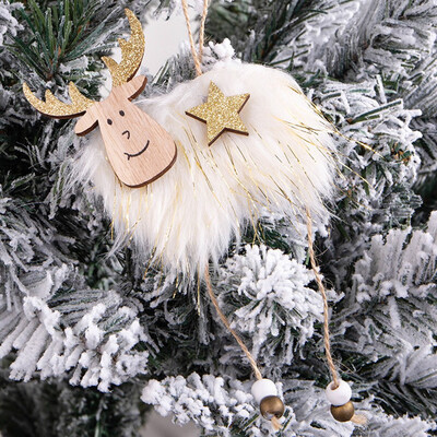 

Tailored Christmas Elk Pendant DIY Wooden Painted Hanging Ornament Xmas Party Decoration