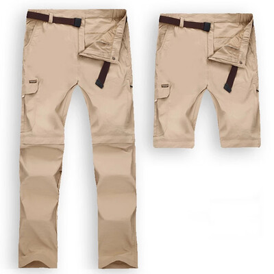

Tailored Men Quick Dry Hiking Pants Waterproof Casual Trousers Outdoor Convertible Pants