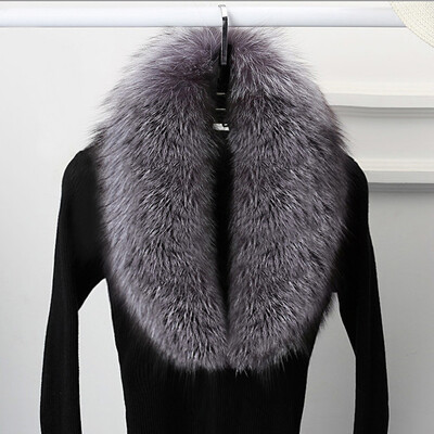 

Luxury Winter Faux Fur Collar Coat Women Scarf Warm Hairy Soft Shawl Hood Fur Decor For Jackets Multi Color Female Fur Scarves