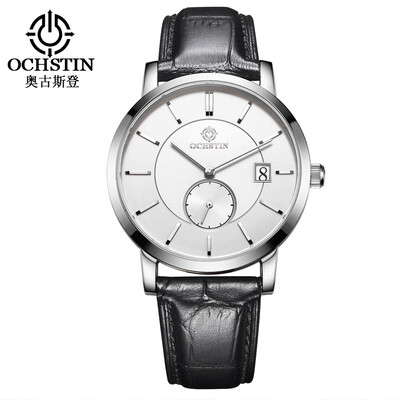

Augustus OCHSTIN double movement imported movement leather waterproof mens quartz watch mens watch
