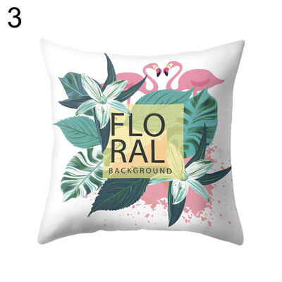 

Flamingo Print Soft Pillow Case Waist Throw Cushion Cover Office Home Decor