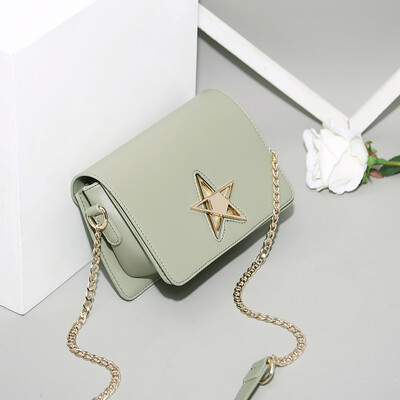 

Summer Xiaochao Ocean Temperament Fashion Simple Chain Small Square Bag Single Shoulder Bag Slant Womens Bag