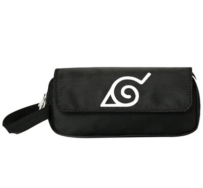 

Anime NARUTO Pencil Case with Handle Strap Large Capacity Pen Bag Makeup Pouch Durable Students Stationery with Double Zipper