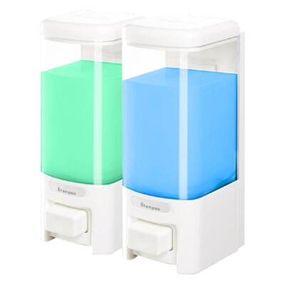 

SVAVO Manual Soap Dispenser Wall Mounted Dish Liquid Lotion Gel Shampoo Chamber Dispenser for Bathroom Kitchen