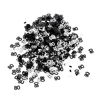 

Gobestart Black And White Birthday Confetti 30 40 50 60 70 80 Age Number Party Decor