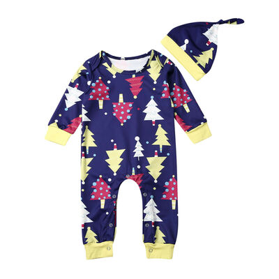 

Infant Baby Boys Girls Kids Deer Christmas Clothes Romper Hat One-piece Xmas Set