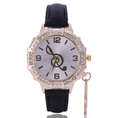 

Note Pendant Belt Watch Womens Digital Diamond Inlay