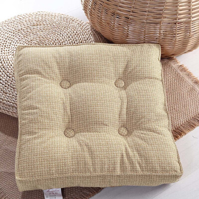 

Gobestart Indoor Home Linen Removable Tatami Mat Kitchen Office Chair Seat Pads Beige