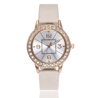 

Womens belt watch multi-color diamond digital quartz watch