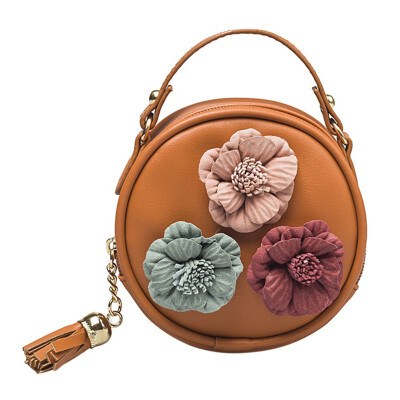 

Women Casual Lady High Baby Girls Children Chain Handbag Crossbody Shoulder Leather Bag Flower 6 Color