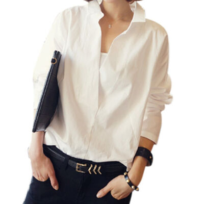 

Women Lace Flowers Patchwork Back Hollow out Blouse Long Sleeve Loose Top