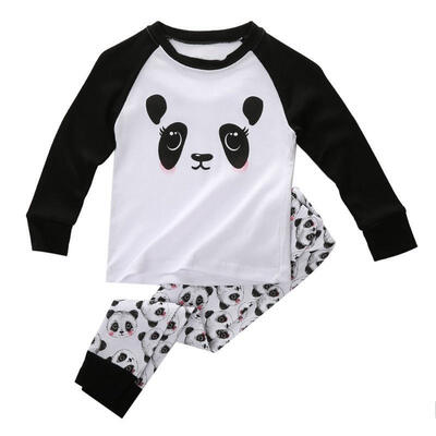 

Cute Panda Baby Toddler Kids Boys Girls Sleepwear Nightwear Pajama Set