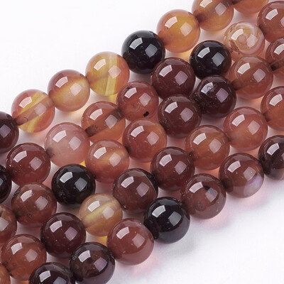 

Natural Agate Bead Strands Dyed Round Natural Agate 89mm Hole 1mm 46pcsstrand 153"