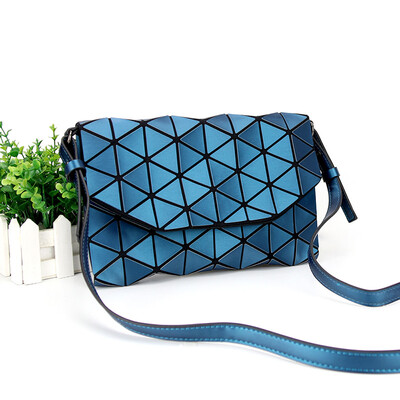 

Fashion Folded diamond female shoulder messenger bag PU brushed matte matte bag