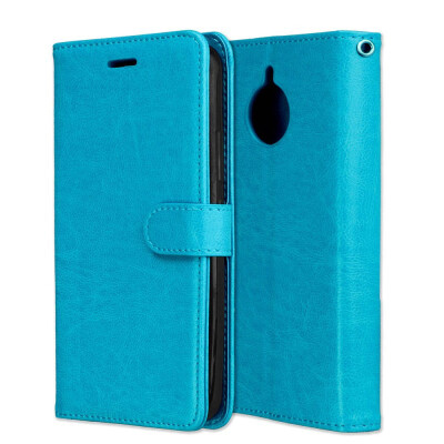 

MOONCASE Motorola Moto E4 Plus 3 Card Photo Frame Holster - Blue