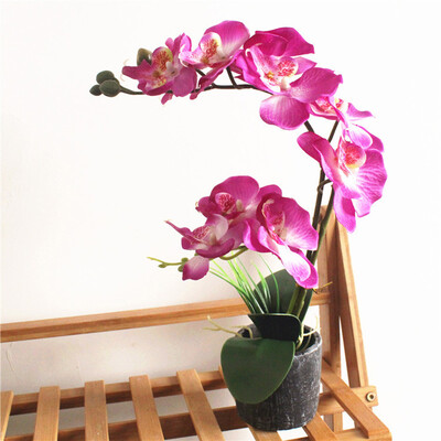 

Simulated Artificial Bonsai Butterfly Orchid Flower Plant Home Garden Decor Top
