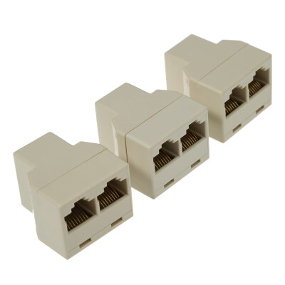 

3pcs Pack RJ45 CAT5 Ethernet Cable LAN Port 1 to 2 Socket Splitter Connector Adapter