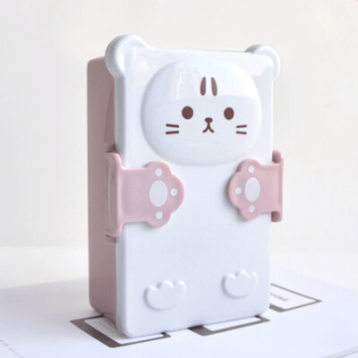 

Household OFD Portable Cute Cat Lunch Box Food Container Storage Jokes Bento Lunch Box Pink