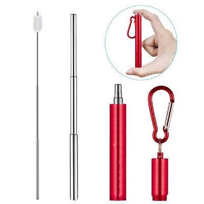 

Foldable Drinking Straw Collapsible Reusable Straws with Storage Box Travel Outdoor Household Home Kitchen Bar Accessories