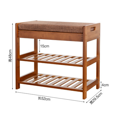 

Small bamboo smith simple padded shoe bench 52 long 4220