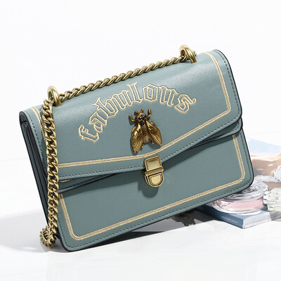 

Bag female 2019 new small square bag fashion shoulder Messenger bag female chain Thai bee bag handbag