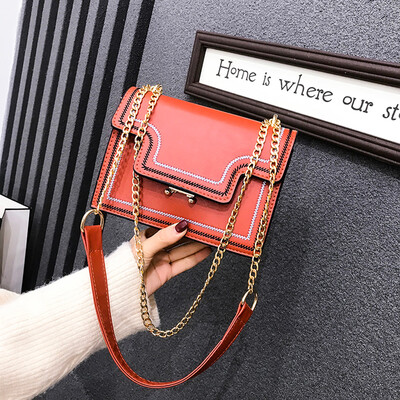 

Tailored Women Embroidery Thread Chain Small Square Shoulder Bag Wild Little Fairy Bag