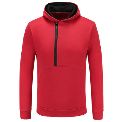 

Solid Colour Oblique Zipper Long Sleeve Men Hoodie Casual Pullover