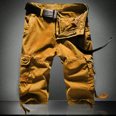 

Gobestart Mens Casual Solid Outdoor Pocket Beach Work Pants Cargo Shorts Pants