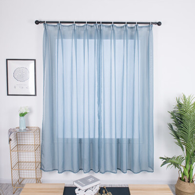 

Gobestart Leaves Curtain Tulle Window Treatment Voile Drape Valance 2 Panel Fabric