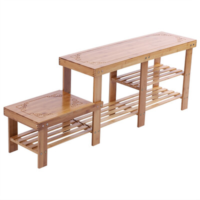 

Greensen Wood Shoe Bench Storage Rack Wooden Adult Child Shoe Benches Racks Shoe Racks Bench Storage Rack