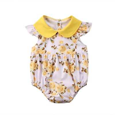 

Summer Flowers Newborn Infant Baby Girl Party Romper Jumpsuit Outfits Clothes