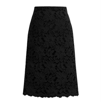 

New Arrival Fashion Women A-Line Hollow Out Lace Skirts Slim Tight Skirt
