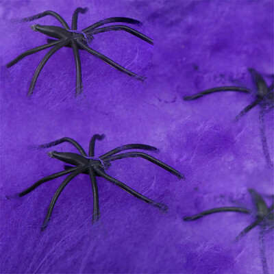 

Toponeto Cotton Spider Web Halloween Props Spider Home Bar Party Festival Decoration