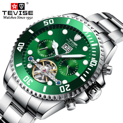 

2019TEVISE Swiss new popular watch mens mechanical watch multifunctional flying night light waterproof watch