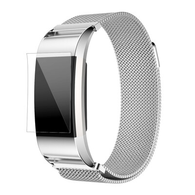 

〖Follure〗Milanese Stainless Steel Watch Band Strap Bracelet HD Film For Fitbit Charge 2