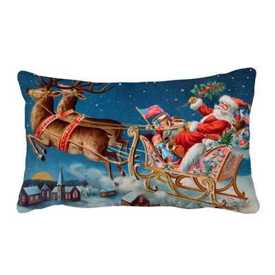 

〖Follure〗Christmas Pillow Sofa Waist Throw Cushion Cover Home Decor A
