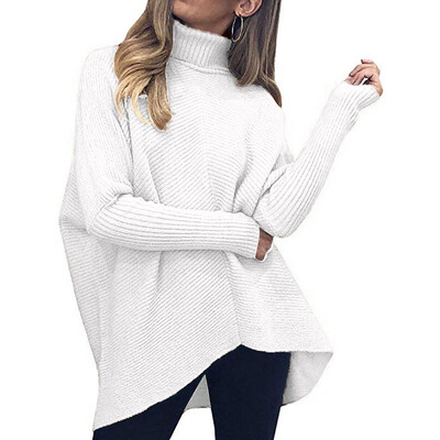 

〖Follure〗Fashion Winter Women Casual Solid Long Sleeve High Collar Lazy Loose Sweater
