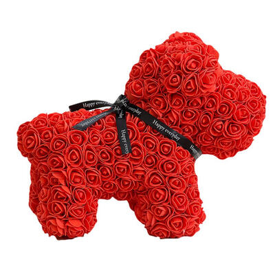 

Romantic Artificial Foam Rose Flower Dog Wedding Party Valentine Day Gift