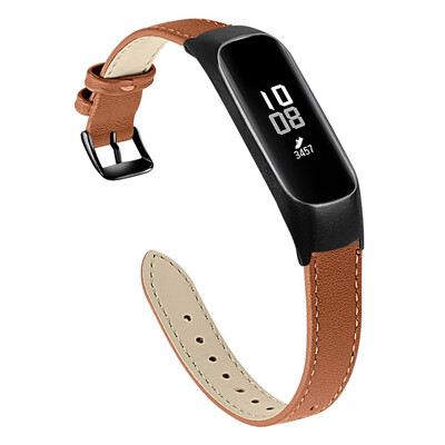 

ECSEM Leather Strap for Samsung Galaxy fit-e SM-R375 Smart Watch Bands with Metal Frame