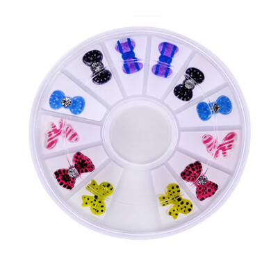 

Toponeto 3D Mix Fimo Nail Art Nail Tips Polymer Clay Slices Decoration Wheel New