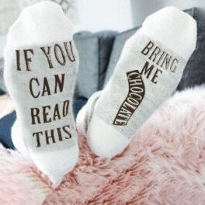 

Personalised Socks Letter Printed Socks If You Can Read This Bring Me Wine Coffee Beer Funny Socks Unisex Socks