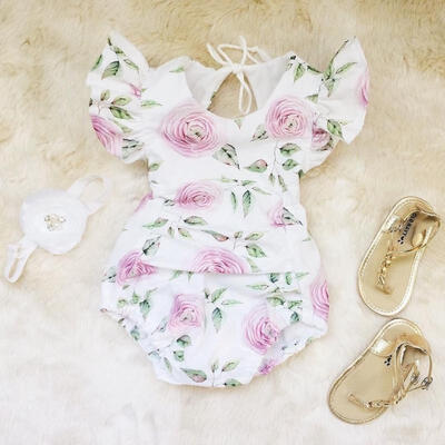 

Newborn Baby Girl Summer Clothes Floral Soft Bodysuit Romper Jumpsuit Outfits
