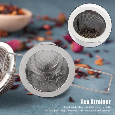 

Greensen Stainless Steel Mesh Tea Infuser Metal Cup Strainer Foldable Filter With-Lid