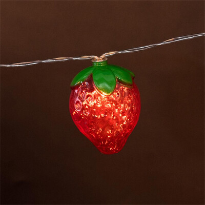 

〖Follure〗Red Strawberry Fruit Light String Childrens room Decoration Lamp 10LED
