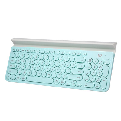 

FD Portable Wireless BT Keyboard with Mobile Phone Holder for Tablet Smart Phone Computer Light Green