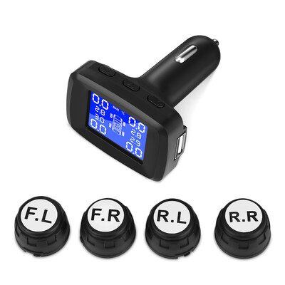 

ZEEPIN TY14 Car Tyre Pressure Monitoring System TPMS with 4 External Sensors